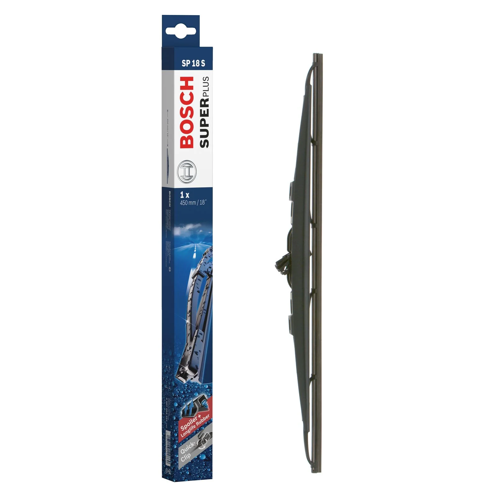 Super Plus Spoiler Wiper Blade  18" (455mm) Spoiler